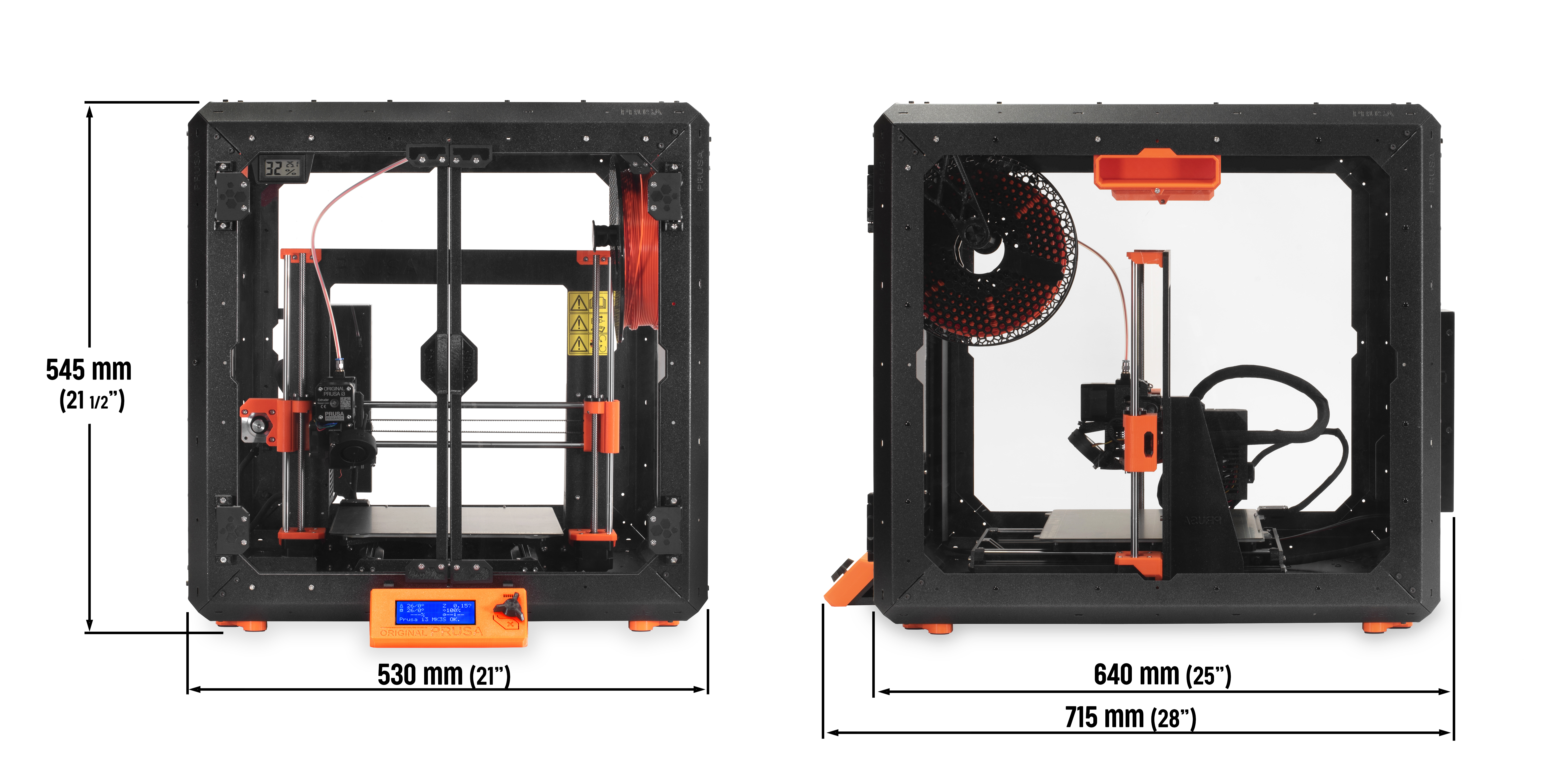 picture of original prusa enclosure dimensions